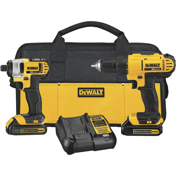 DeWalt DCK240C2 20-Volt Cordless Lithium Ion Drill Driver and Impact Driver Kit