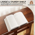 AECOJOY Acacia Wood Prayer Kneeler Bench with Storage Shelf & Soft Cushion, Comfortable Wooden Kneeling Meditation Seiza Stool for Praying