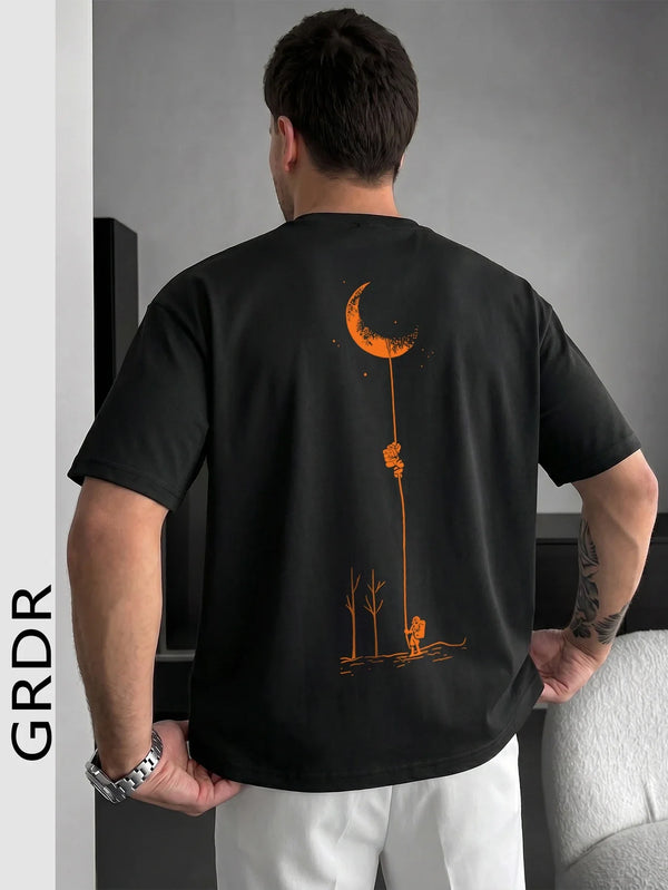 GRDR Men's Fashionable Printed Loose Short Sleeve T-Shirt | Exquisite Design | Summer Essential | Easy To Match, Showcasing Your Style