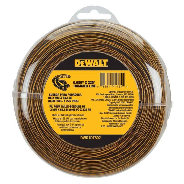 DeWalt DWO1DT802 String Trimmer Line 225-Feet by 0.080-Inch