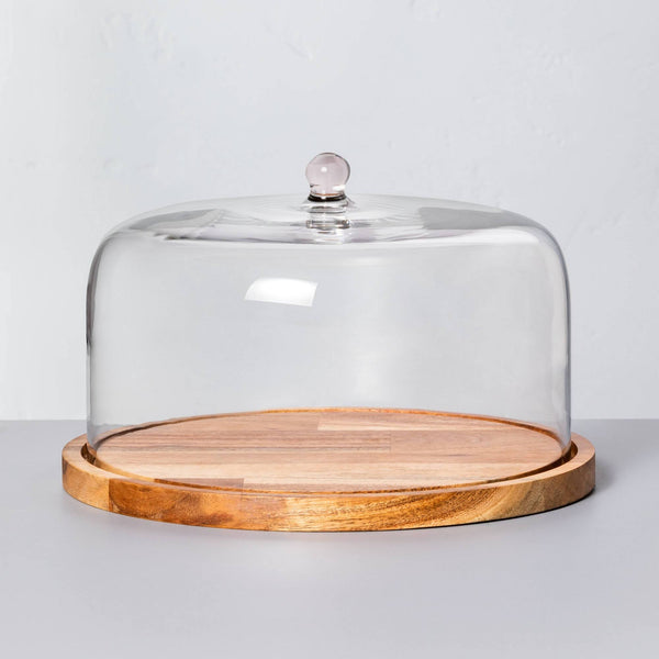 Wood & Glass Cake Storage - Hearth & Hand with Magnolia