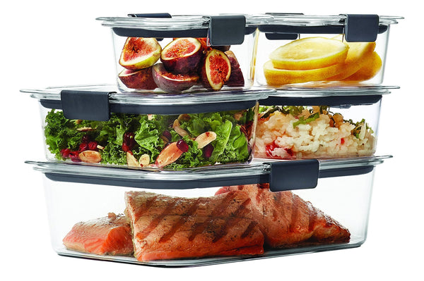Rubbermaid Brilliance 10-Piece Food Storage Container Set, Clear