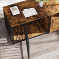 AECOJOY Dog Crate Furniture with Storage Cabinet, 42 Inch Wooden & Steel Decorative Indoor Kennel, Pet Cage End Table