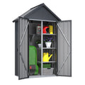 AECOJOY Outdoor Storage Cabinet Waterproof with Shelves, Vertical Tall Sheds Cabinet