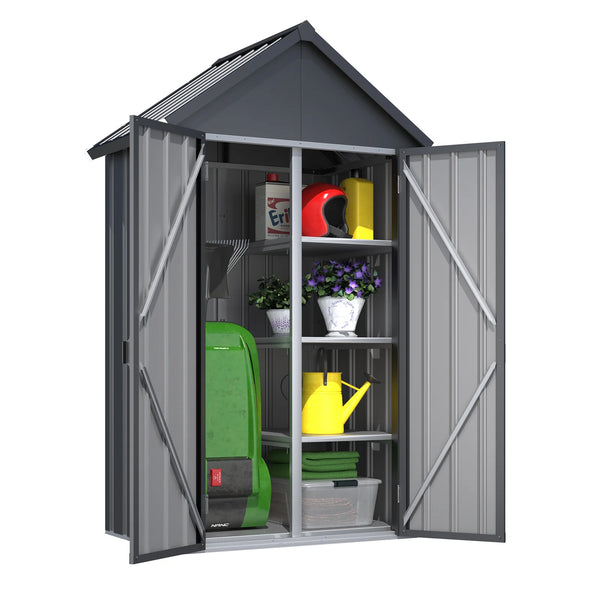 AECOJOY Outdoor Storage Cabinet Waterproof with Shelves, Vertical Tall Sheds Cabinet