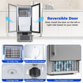 110 LBS/24H Commercial Ice Maker, 15" Built-in Undercounter Ice Machine with 25 LBS Storage & Reversible Door for Home Bar, Restaurant