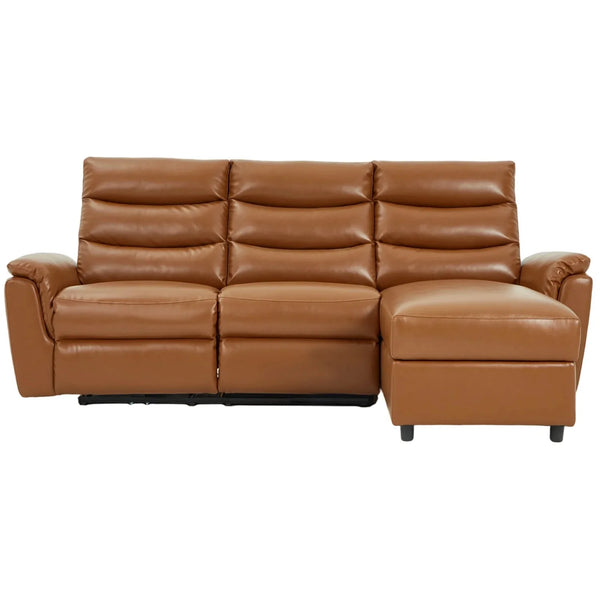AECOJOY Power Reclining Sectional Sofa, PU Leather Sleep Sofa Bed with Storage Chaise