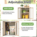 AECOJOY Small Outdoor Storage Cabinet Waterproof with Shelves, Vertical Garden Storage Sheds