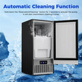 110 LBS/24H Commercial Ice Maker, 15" Built-in Undercounter Ice Machine with 25 LBS Storage & Reversible Door for Home Bar, Restaurant