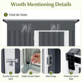 5 x 3 FT Outdoor Storage Shed, Galvanized Metal Tool House with Sloped Roof, 2 Vents, Lockable Door, Waterproof & Windproof Utility Tool Organizer