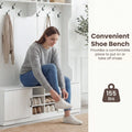 Tangkula Hall Tree with Bench and Shoe Storage