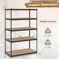 Giantex 5-Tier Metal Storage Shelves w/Adjustable Utility Rack (48" W x 24" D x 72" H)