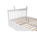 AECOJOY Twin-Over-Full Bunk Bed with Twin size Trundle, Storage and Guard Rail for Bedroom, Espresso