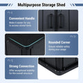 Tangkula 175 Gallon All-Weather Outdoor Storage Box with Lockable Door & Removable Shelf