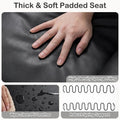 2-Seater Kids Recliner, PU Leather Reclining Loveseat with Cup Holders & 2 Side Storage Pockets, Adjustable Double Toddler Sofa for Boys Girls