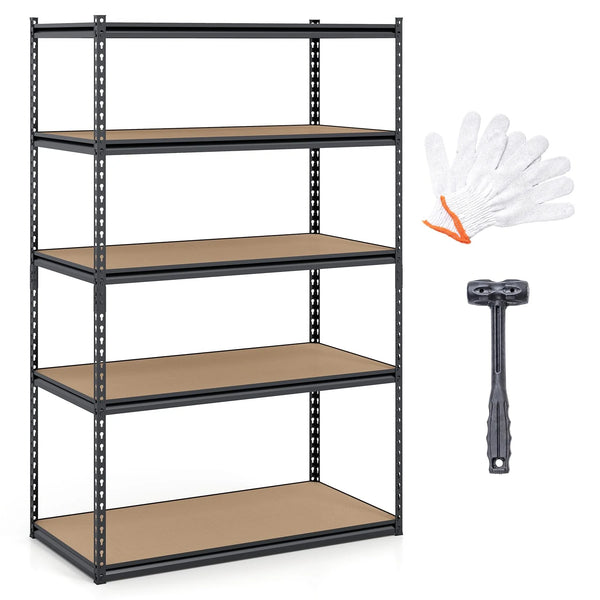 Giantex 5-Tier Metal Storage Shelves w/Adjustable Utility Rack (48" W x 24" D x 72" H)