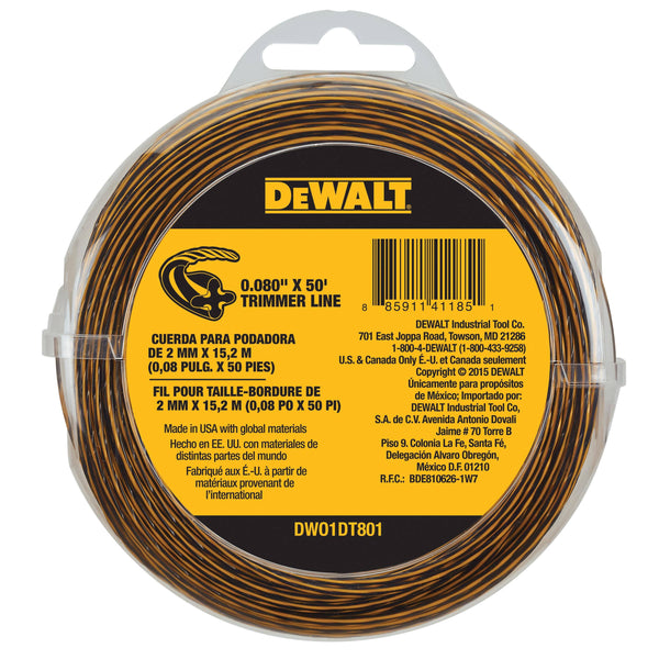 DeWalt DWO1DT801 0.080 in x 50 ft Trimmer Line