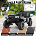24V 4WD 2-Seater Kids Golf Cart with Sun Shade, Storage Trunk & Remote Control, LED Lights, Electric Ride on Toy Car for Boys Girls Ages 3+