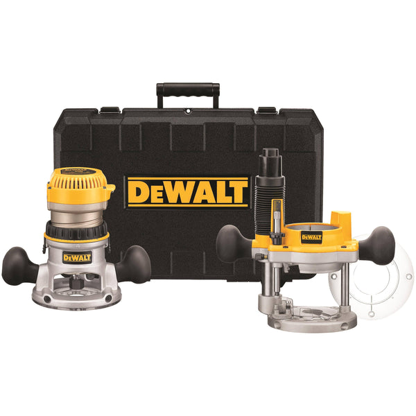 DeWALT- 2-1/4 HP Fixed Base/Plunge Router Combo Kit DW618PK