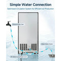 AECOJOY 15''W Commercial Ice Maker 100 lbs/24H, Stainless Steel Under Counter Ice Machine with 30 lbs Storage Bin