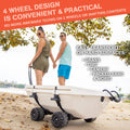 Cuddy 40 QT Floating Cooler and Dry Storage Vessel with Cuddy Crawler Wheel Kit - Navy