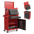 AECOJOY 5-Drawer Rolling Tool Chest Storage Cabinet with Detachable Top Tool Box