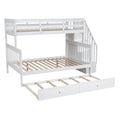 AECOJOY Twin-Over-Full Bunk Bed with Twin size Trundle, Storage and Guard Rail for Bedroom, Espresso