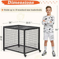 AECOJOY Ball Cart Storage, Rolling Basketball Bin with Wheels for Garage, School, Gym, Sports Equipment and Toy Organizer, Large