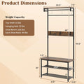 Tangkula Hall Tree with Bench and Shoe Storage