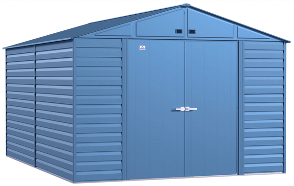 Arrow Select Steel Storage Shed, 10x14, Blue Grey