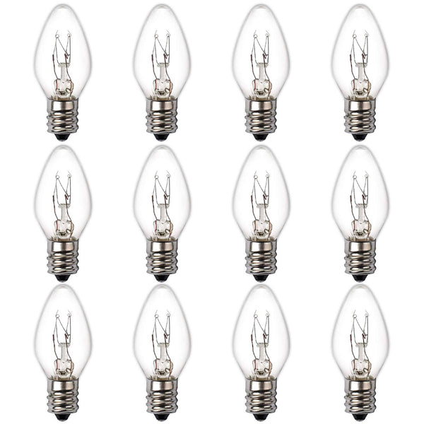 Esslife MKTBA 15 Watt Himalayan Salt Lamp Bulbs, 12Pack Dimmable Rock Salt Night Light Bulbs with E12 Base for Salt Lamps, Scentsy Warmer Wax Diffuser, Candle