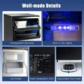 90 LBS/24H Commercial Nugget Ice Maker, Undercounter Chewable Pellet Sonic Ice Machine with Self-Cleaning & 10 LBS Storage for Office, Bar, Cafe
