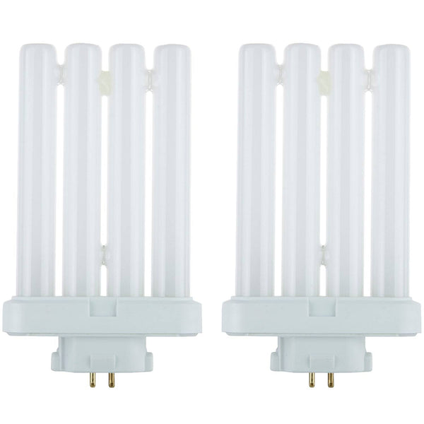 Sunlite Series FML27/65K/2PK Fluorescent 27W 6500K Daylight Quad Tube FML CFL Plugin Light Bulbs, 4-Pin GX10Q-4 Base, 2 Pack, 6500K-Daylight