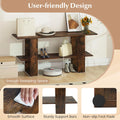 Tangkula 2-Tier TV Stand with Storage for TVs up to 55 Inch Console Table with Open Shelf