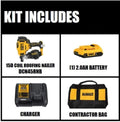 Dewalt 20V Max 15 Cordless Coil Roofing Nailer Kit