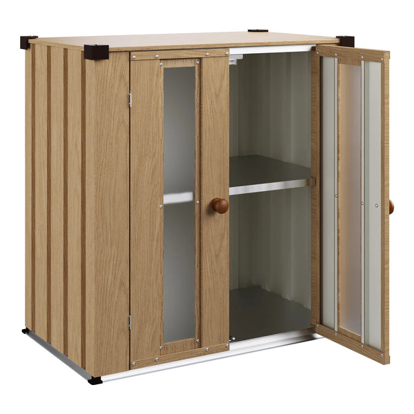 AECOJOY Small Outdoor Storage Cabinet Waterproof with Shelves, Vertical Garden Storage Sheds