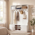 Tangkula Hall Tree with Bench and Shoe Storage