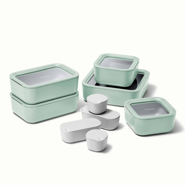 Caraway 14 Piece Glass Food Storage Set - Mist